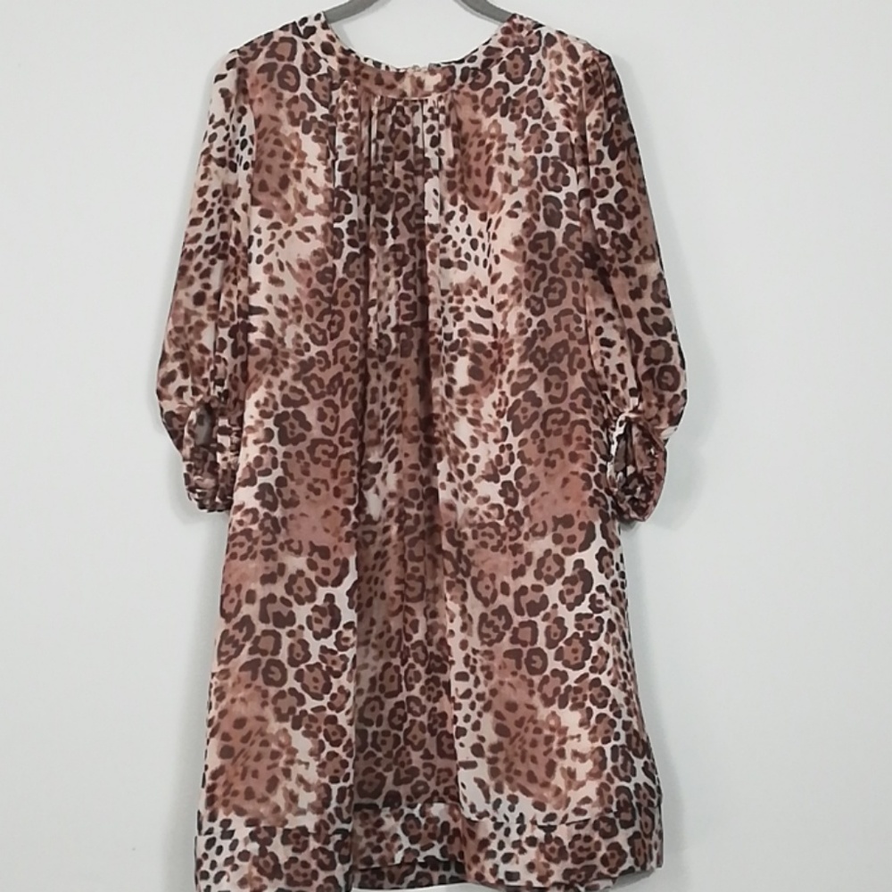 Eva Mendes animal printed dress